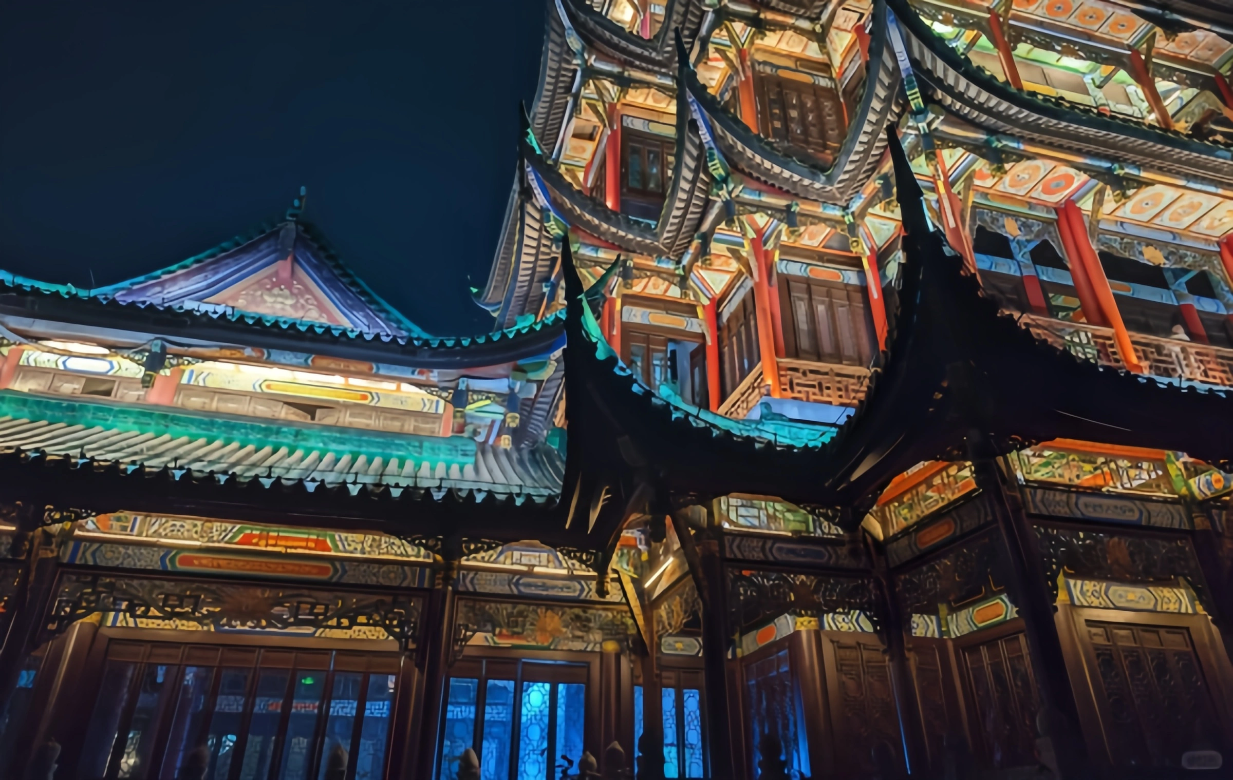 重慶香港 寺:都市の森の頂上にある気功の展望台-2