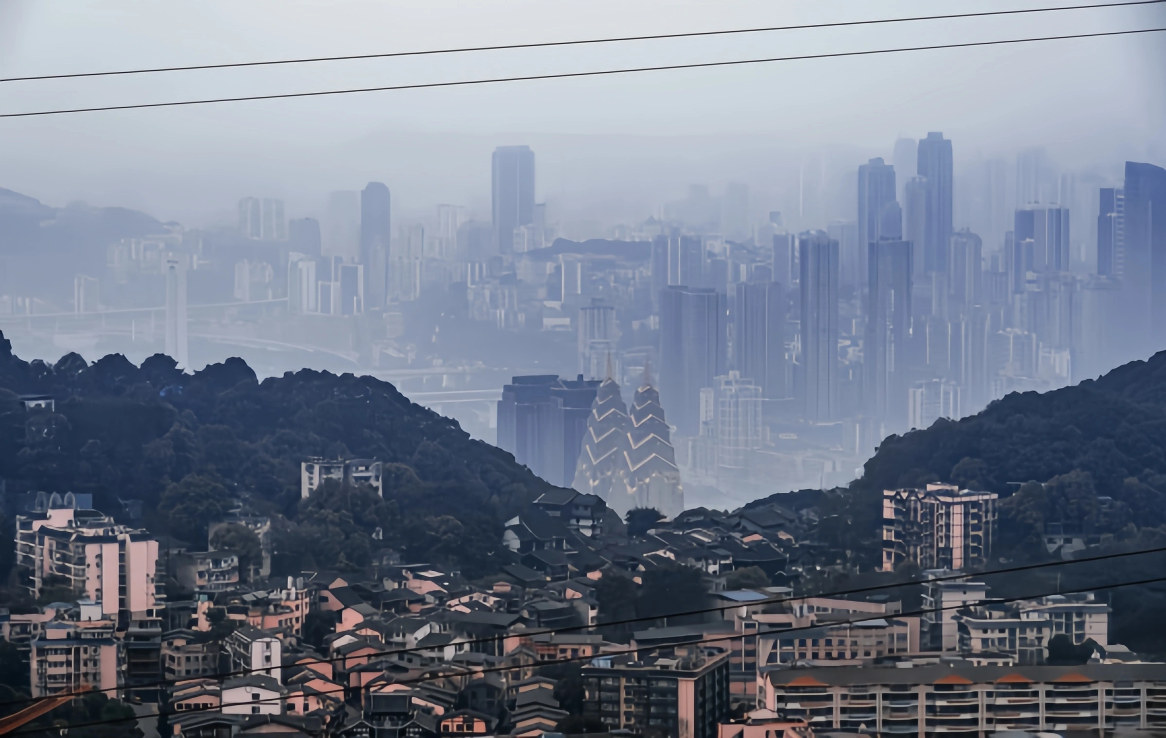 Chongqing 南山 Scenic エリア:三次元スカイガーデン アーバンスカイにサスペンド-4