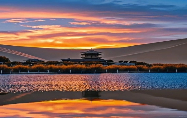 جبل مينغشا الهلال الربيع: جورني الى طريق مسمار حيث يتعايش الرمال والمياه