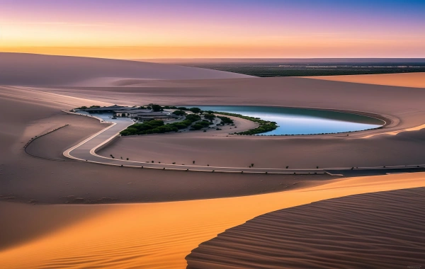جبل مينغشا الهلال الربيع: جورني الى طريق مسمار حيث يتعايش الرمال والمياه-2