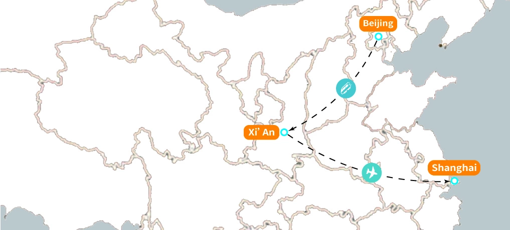중국 황금 여행 정보 Map